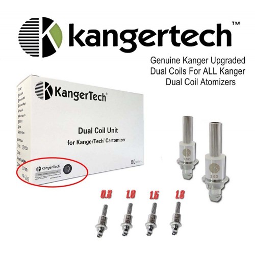 Kanger Upgraded Dual Coil - Aerotank / Evod 2 / T3D Coils Kanger Upgraded Dual Coil - Aerotank / Evod 2 / T3D Coils