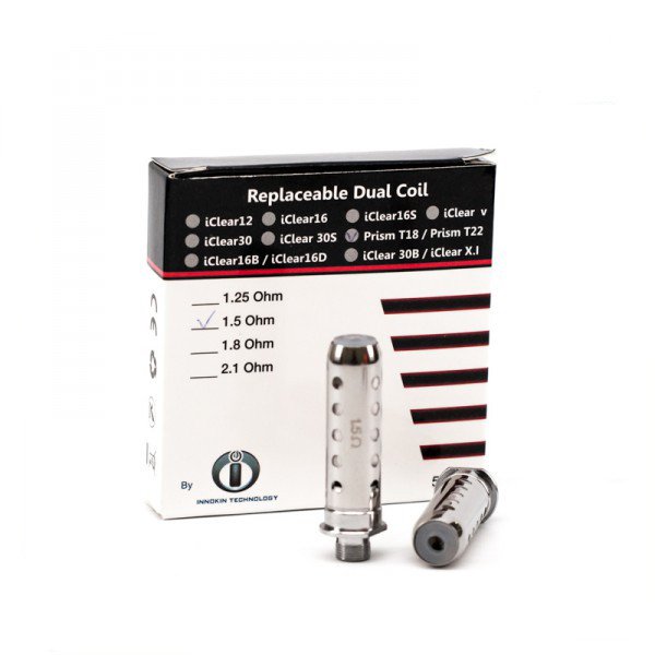 5pcs Innokin Prism Coils for T18 / T22 (1.5ohm) 5pcs Innokin Prism Coils for T18 / T22 (1.5ohm)